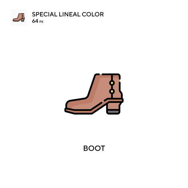 Boot Special Lineal Color Vector Icon Boot Icons Your Business — Stock Vector