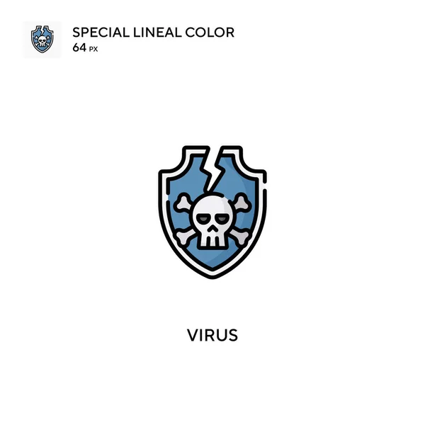 Vírus Különleges Lineáris Szín Vektor Ikon Virus Ikonok Üzleti Projektjéhez — Stock Vector