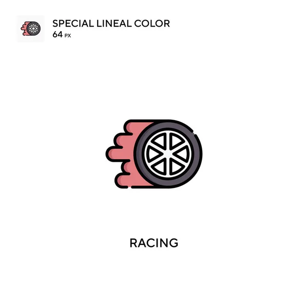 Racing Ειδική Lineal Χρώμα Διάνυσμα Εικονίδιο Εικονίδια Αγώνων Για Την — Διανυσματικό Αρχείο