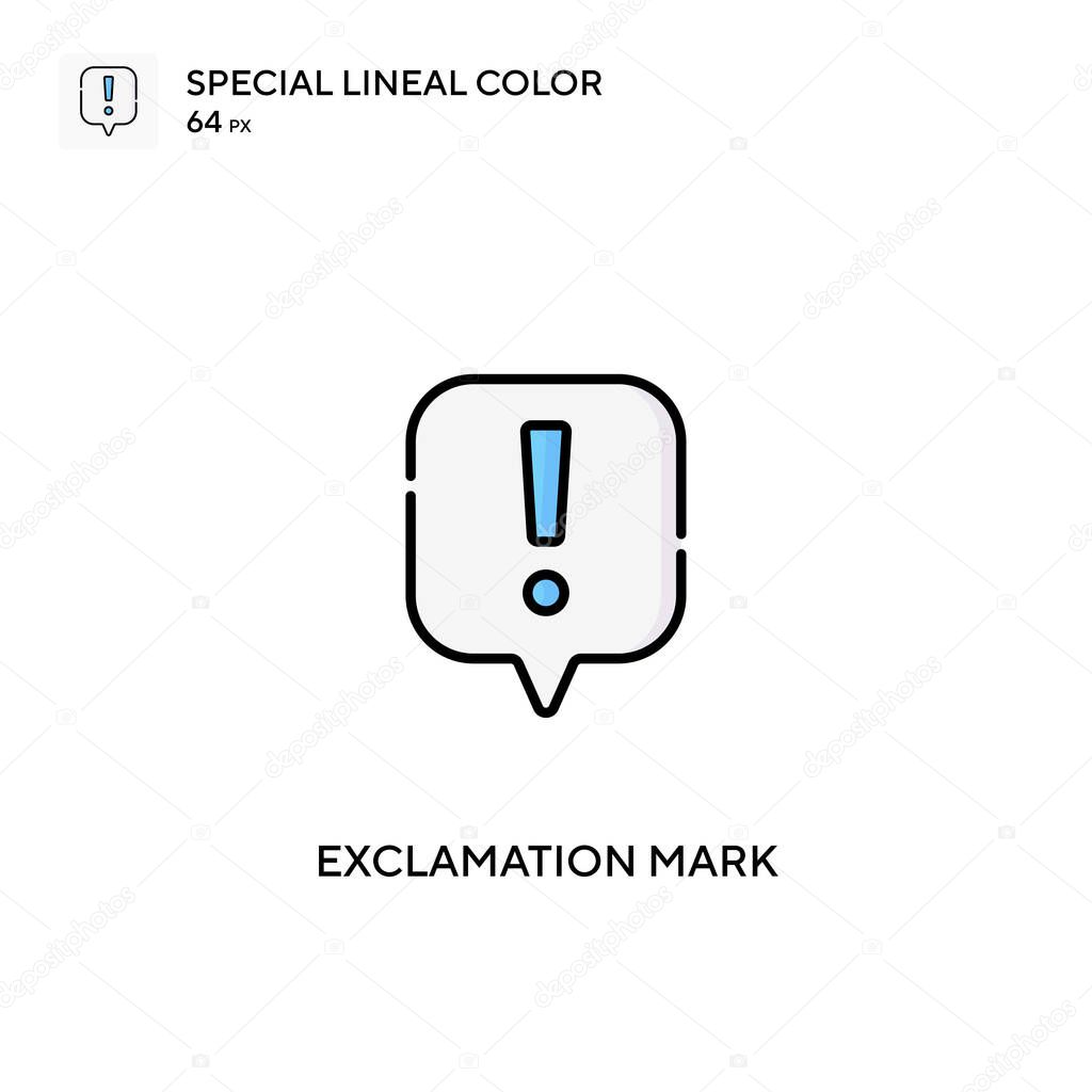 Exclamation mark Simple vector icon. Exclamation mark icons for your business project