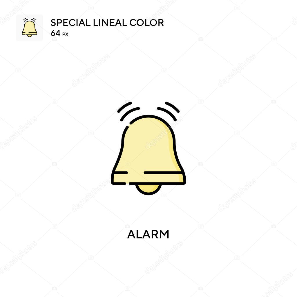 Alarm special lineal color vector icon. Alarm icons for your business project