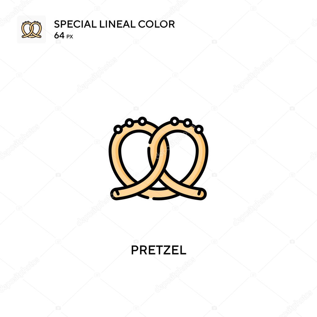 Pretzel special lineal color vector icon. Pretzel icons for your business project