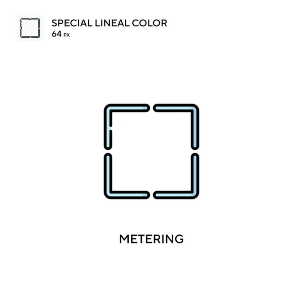 Metering Spezielles Lineares Farbvektorsymbol Messsymbole Für Ihr Geschäftsprojekt — Stockvektor