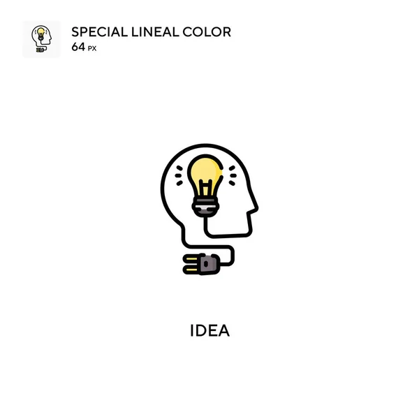 Idea Icono Especial Vector Color Lineal Iconos Ideas Para Proyecto — Vector de stock