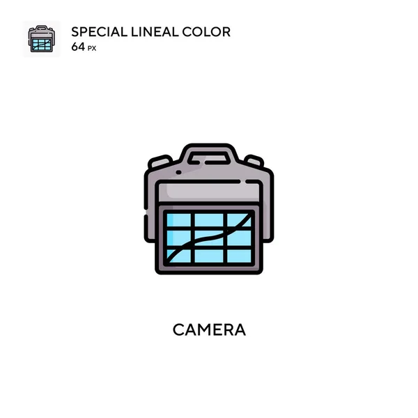Camera Special Lineal Color Vector Icon Camera Icons Your Business — Stock Vector