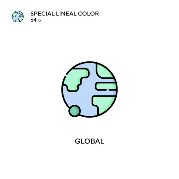 Глобальна Спеціальна Піктограма Лінійного Кольору Глобальні Піктограми Вашого Бізнес Проекту — стоковий вектор