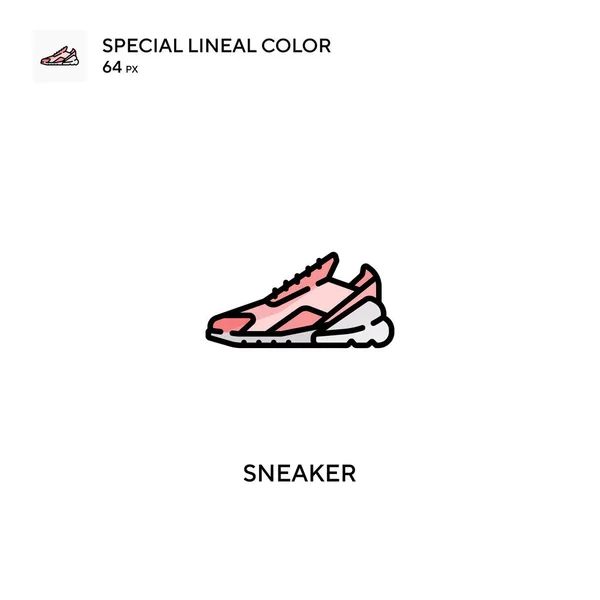 Sneaker Special Lineal Color Vector Icon 비즈니스 프로젝트용 스니커 아이콘 — 스톡 벡터