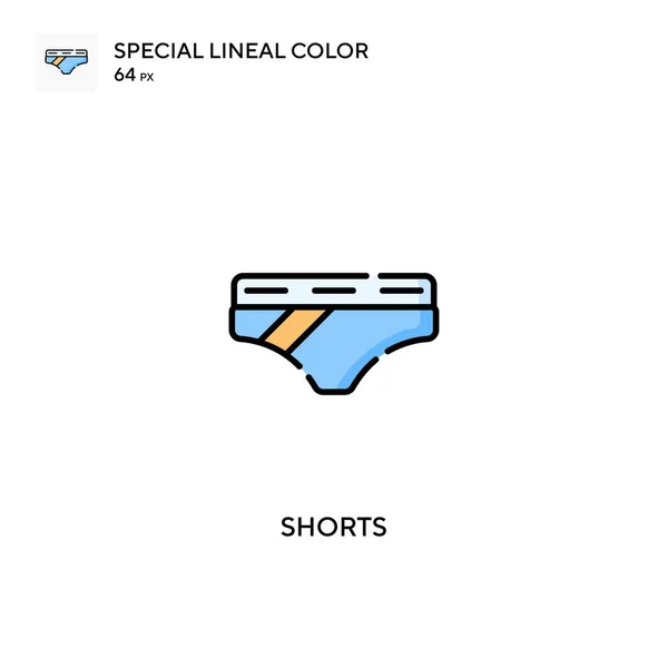 Pantalones Cortos Icono Especial Vector Color Lineal Iconos Shorts Para — Vector de stock