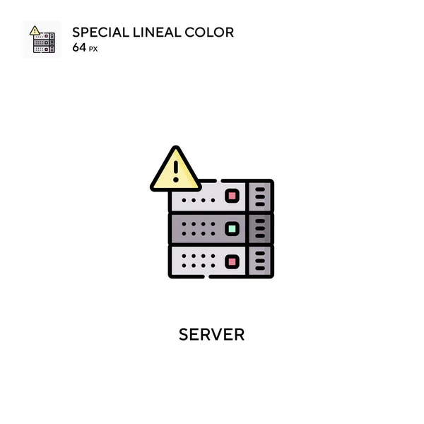 Servidor Icono Especial Vector Color Lineal Iconos Servidor Para Proyecto — Vector de stock