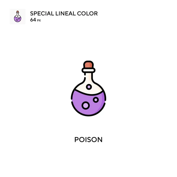 Poison Icono Especial Vector Color Lineal Iconos Veneno Para Proyecto — Vector de stock