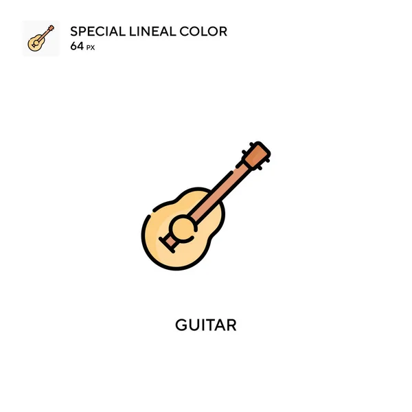 吉他手特殊线形彩色矢量图标 您的商业项目的吉他图标 — 图库矢量图片