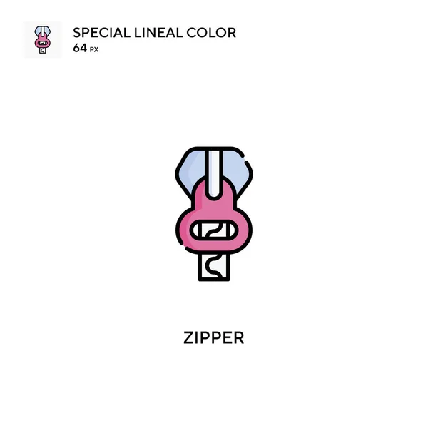 Zipper Spezielles Lineares Farbvektorsymbol Reißverschlusssymbole Für Ihr Geschäftsprojekt — Stockvektor