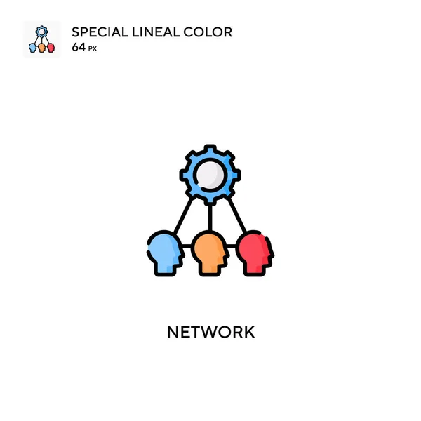 Network Special Lineal Color Vector Icon Network Icons Your Business — Stock Vector