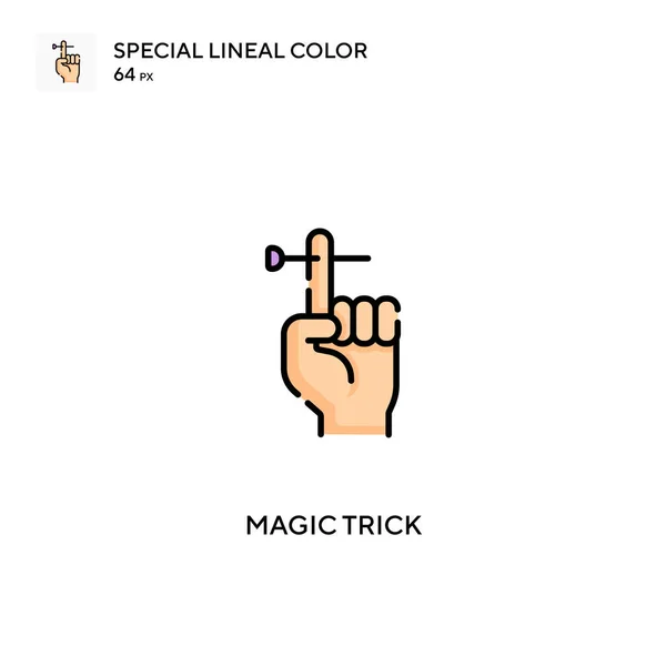 Magische Truc Speciale Lijnkleur Vector Pictogram Magische Truc Pictogrammen Voor — Stockvector