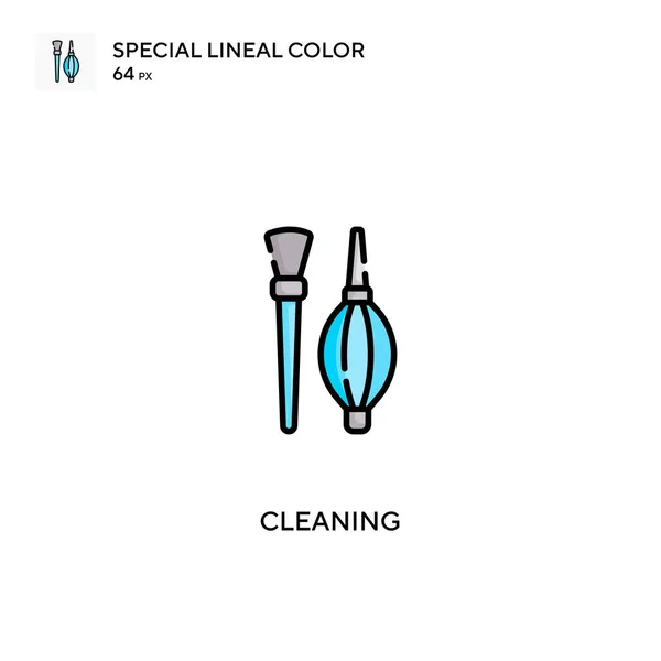 Limpieza Icono Especial Vector Color Lineal Iconos Limpieza Para Proyecto — Vector de stock