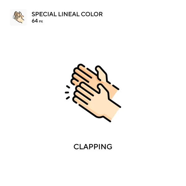 Applaudissements Icône Vectorielle Couleur Linéaire Spéciale Clapping Icônes Pour Votre — Image vectorielle
