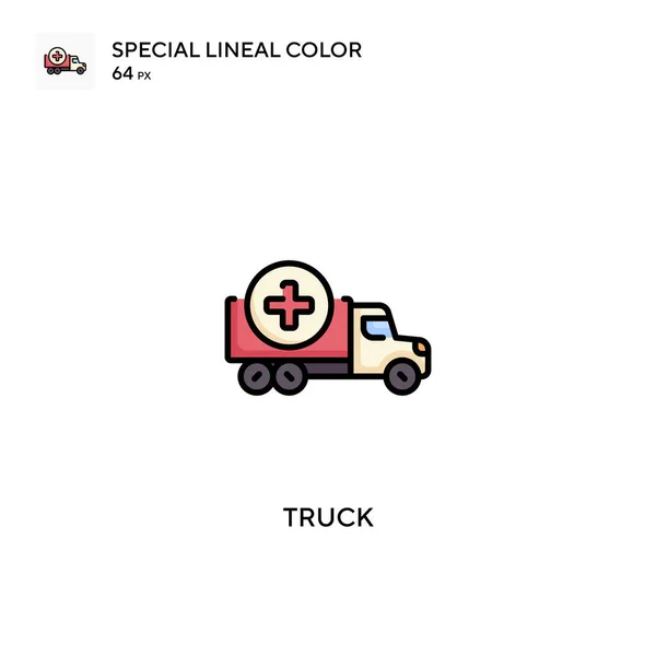 Camión Icono Especial Vector Color Lineal Iconos Camiones Para Proyecto — Vector de stock