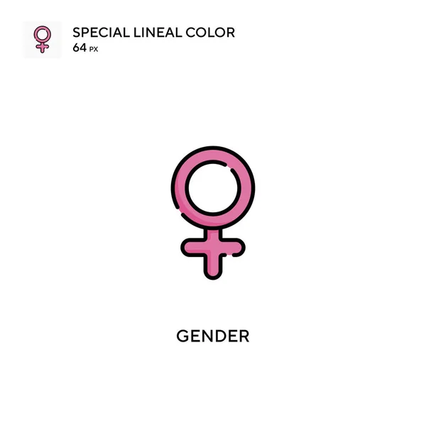 Gender Special Lineal Color Vector Icon 비즈니스 프로젝트를 아이콘 — 스톡 벡터