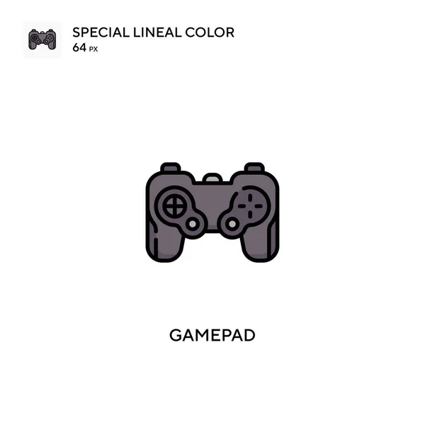Gamepad Icono Especial Vector Color Lineal Iconos Gamepad Para Proyecto — Vector de stock