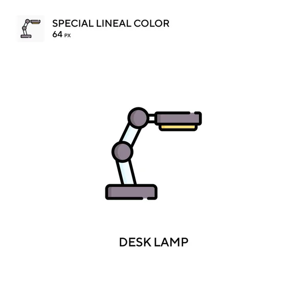 Desk Lamp Special Lineal Color Vector Icon Desk Lamp Icons — Stock Vector