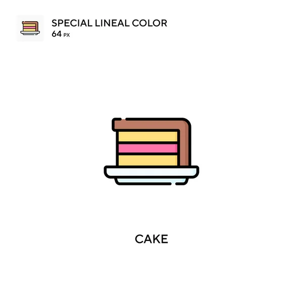 Cake Special Lineal Color Vector Icon Cake Icons Your Business — Stock Vector