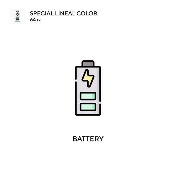 Bateria Ícone Vetorial Cor Linear Especial Ícones Bateria Para Seu — Vetor de Stock