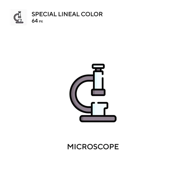 Microscópio Ícone Vetorial Cor Linear Especial Ícones Microscópio Para Seu —  Vetores de Stock