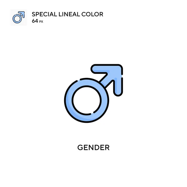Cinsiyet Özel Çizgisel Renk Vektörü Simgesi Projeniz Için Cinsiyet Simgeleri — Stok Vektör