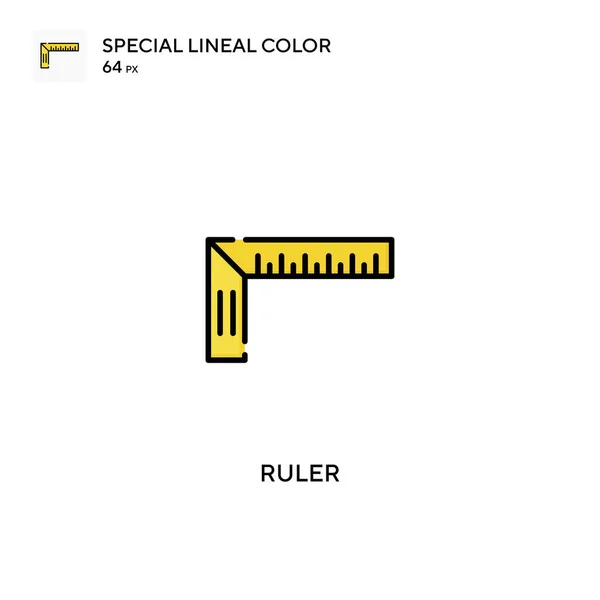 Reuler Special Lineal Color Vector Icon Иконки Линейки Вашего Бизнес — стоковый вектор