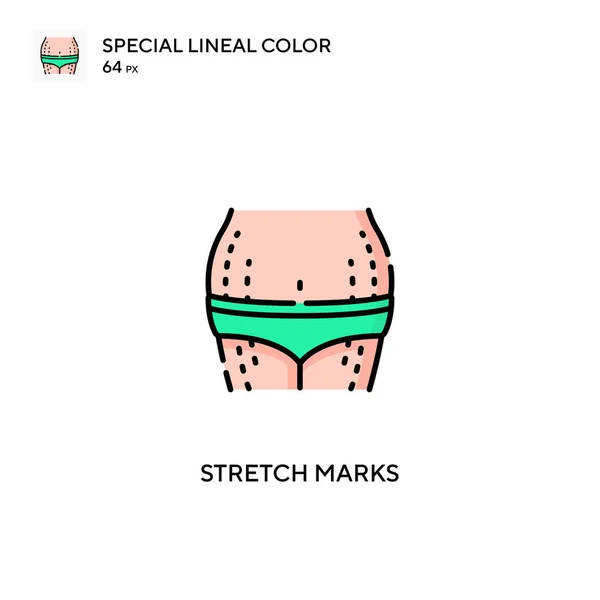 Stretch Markeert Speciale Lijnkleur Vector Pictogram Stretch Markeert Pictogrammen Voor — Stockvector