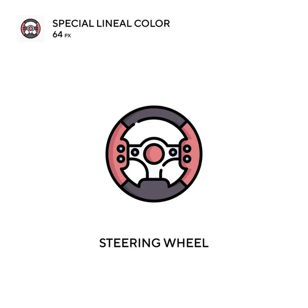 Steering Wheel Special Lineal Color Vector Icon Steering Wheel Icons — Stock Vector