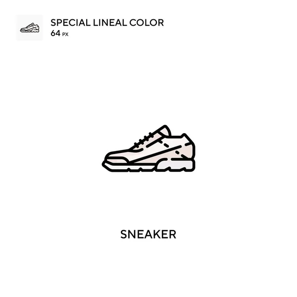 Sneaker Special Lineal Color Vector Icon 비즈니스 프로젝트용 스니커 아이콘 — 스톡 벡터
