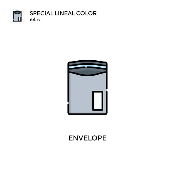 Envelope Special Lineal Color Vector Icon 비즈니스 프로젝트용 Envelope 아이콘 — 스톡 벡터