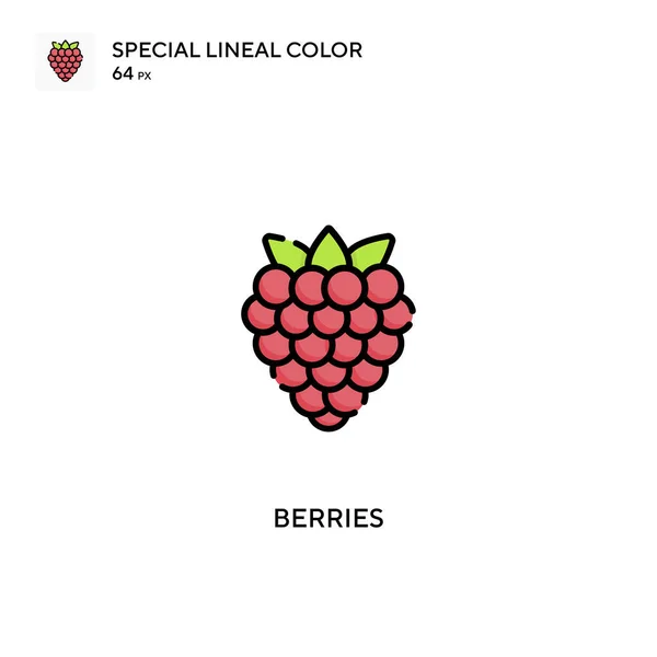 Berries Special Lineal Color Vector Icon Berries Icons Your Business — Stock Vector