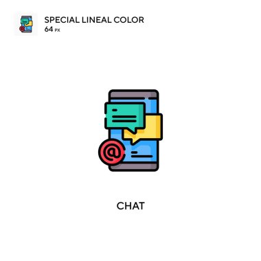 Özel doğrusal renk vektör simgesi sohbet et. İş projeniz için sohbet simgeleri