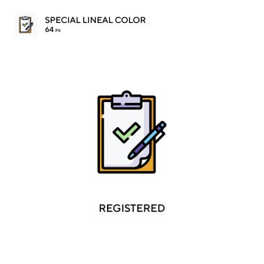 Kayıtlı özel doğrusal renk vektörü simgesi. İş projeniz için kaydedilen simgeler