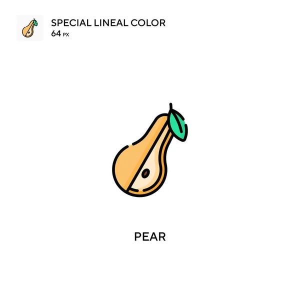 Pear Special Lineal Color Vector Icon Pear Icons Your Business — Stock Vector
