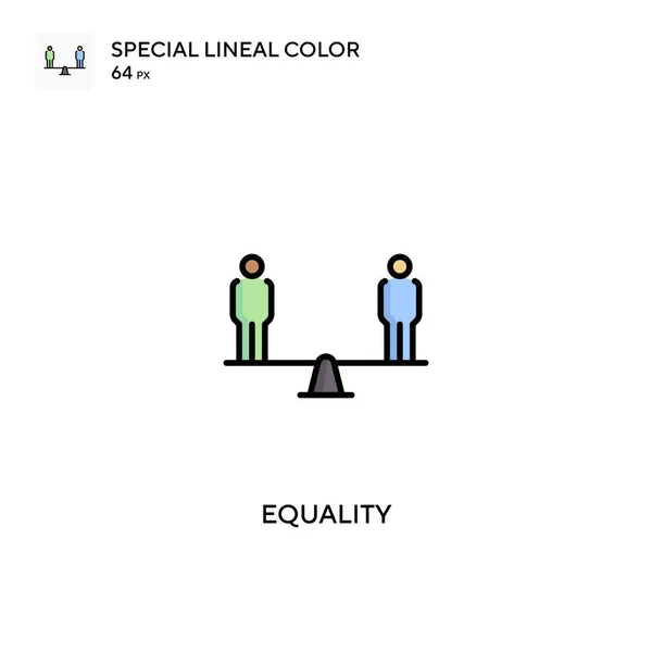 等価性特殊線色ベクトルアイコン ビジネスプロジェクトの平等アイコン — ストックベクタ