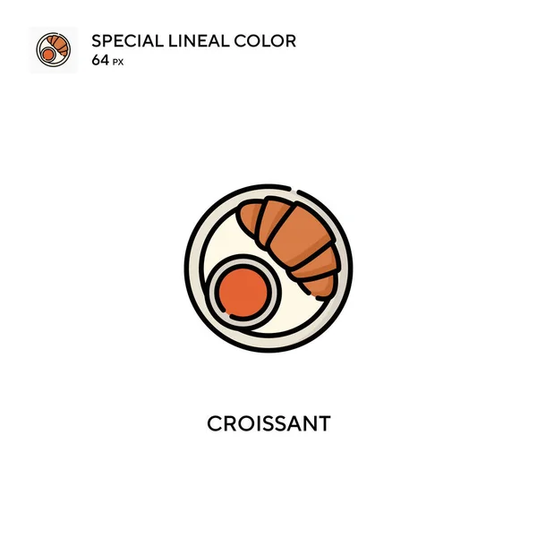 Croissant特殊线形彩色矢量图标 您的商业项目的Croissant图标 — 图库矢量图片