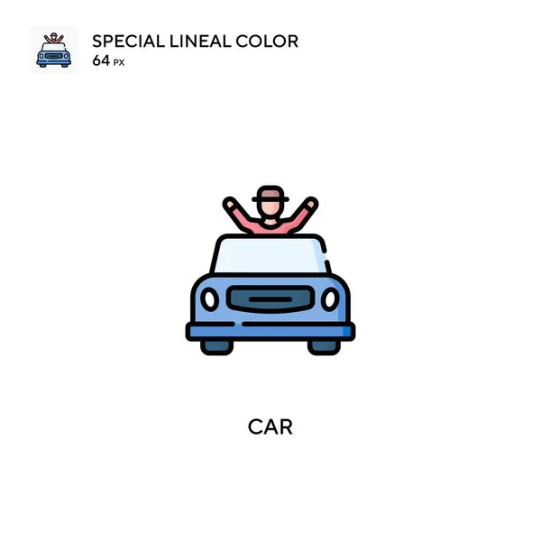 Car Special Lineal Color Vector Icon Car Icons Your Business — Stock Vector