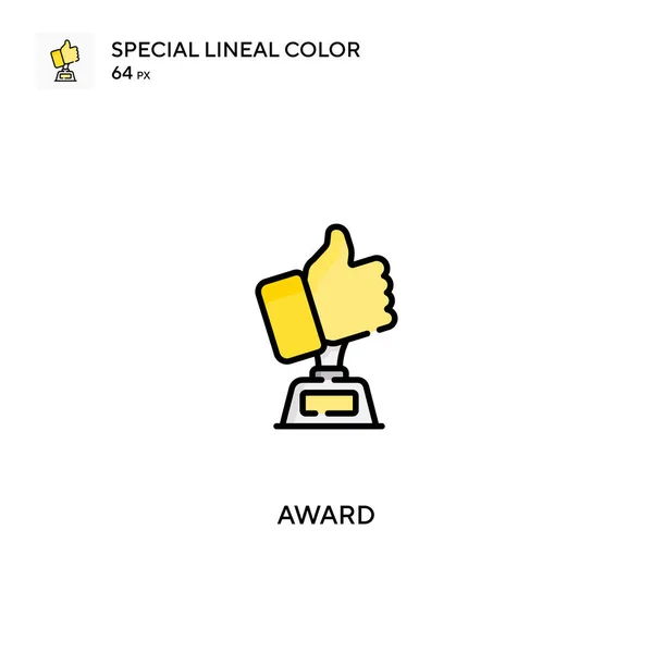 Нагородити Спеціальну Піктограму Лінійного Кольору Іконки Нагородження Вашого Бізнес Проекту — стоковий вектор
