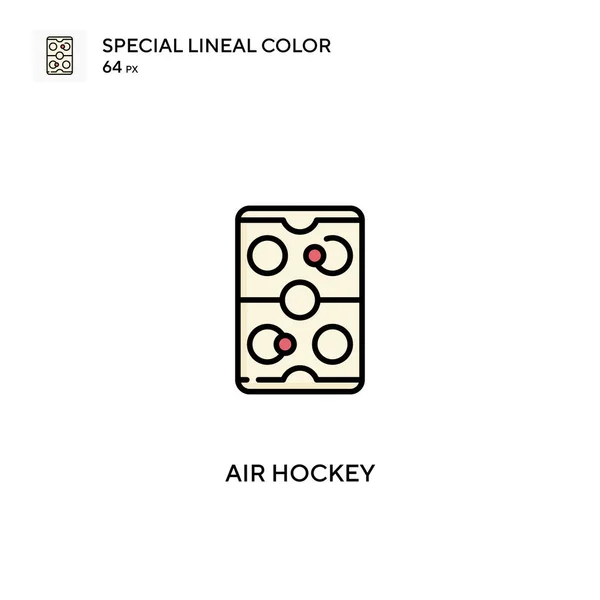 Hockey Sobre Aire Especial Icono Vector Color Lineal Iconos Hockey — Vector de stock