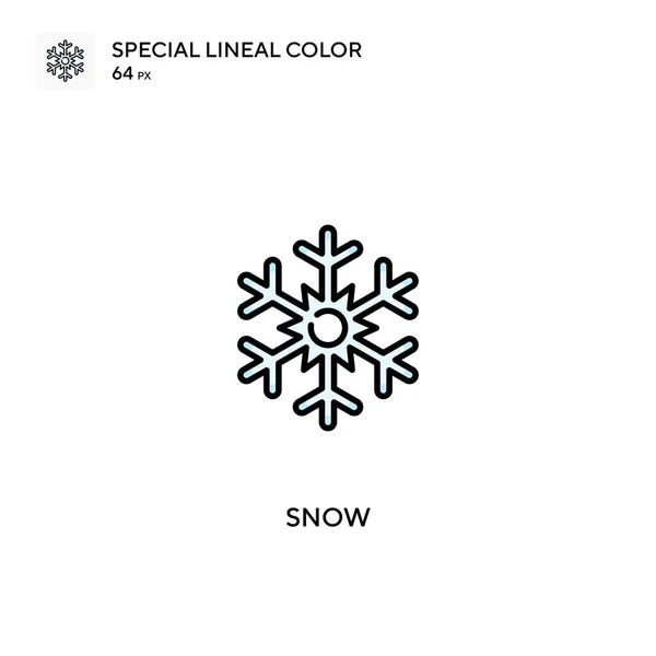 Snow Special Lineal Color Vector Icon Snow Icons Your Business — Stock Vector