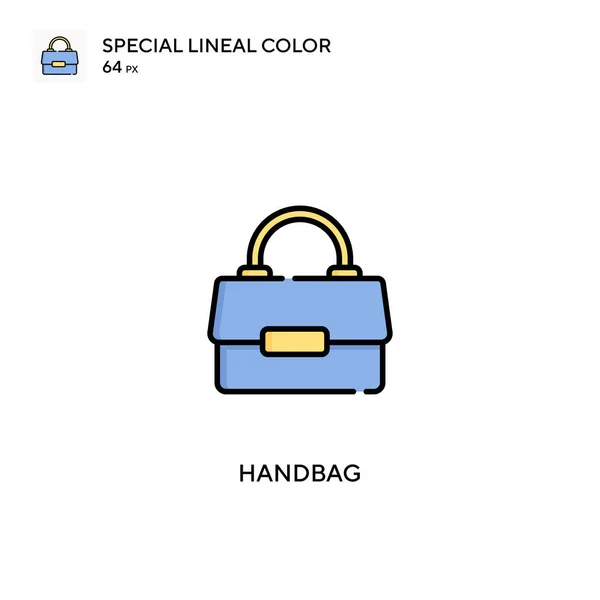 Handtasche Spezielles Lineares Farbvektorsymbol Handtaschen Symbole Für Ihr Geschäftsprojekt — Stockvektor