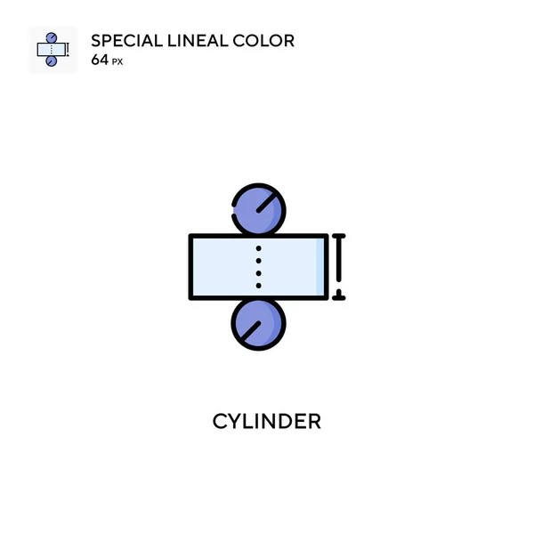 Cilinder Speciale Lijnkleur Vector Pictogram Cilinder Pictogrammen Voor Business Project — Stockvector