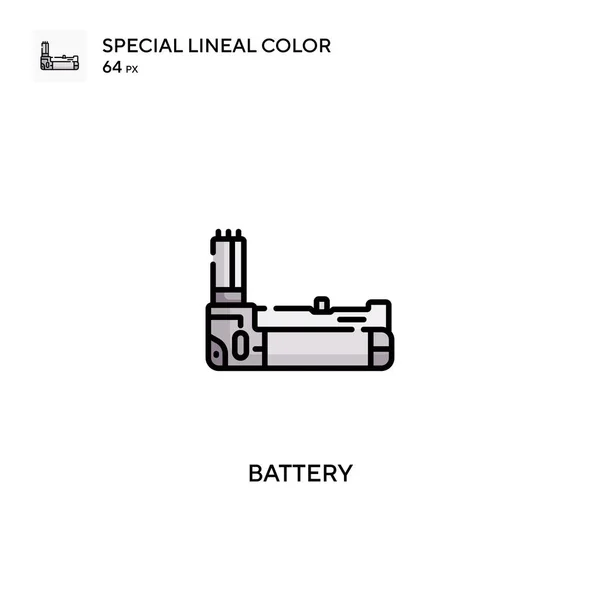Batterie Spezielles Lineares Farbvektorsymbol Akku Symbole Für Ihr Geschäftsprojekt — Stockvektor