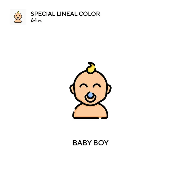 Bebé Niño Icono Especial Vector Color Lineal Iconos Bebé Niño — Archivo Imágenes Vectoriales