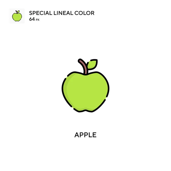 Apple Speciale Lijnkleur Vector Pictogram Apple Iconen Voor Bedrijfsproject — Stockvector