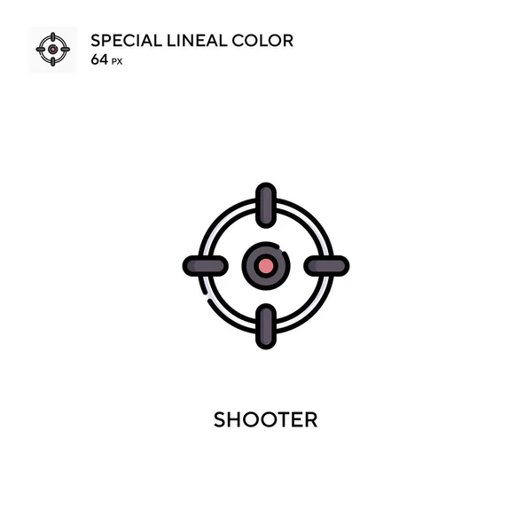 Shooter Speciale Lijnkleur Vector Pictogram Shooter Pictogrammen Voor Business Project — Stockvector