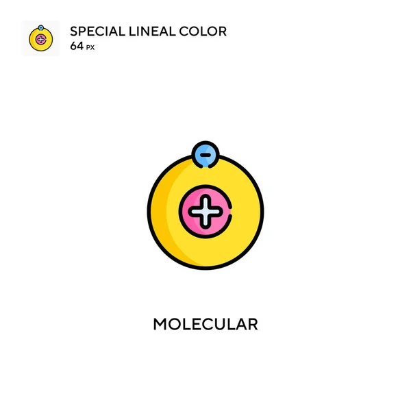 Moleculaire Speciale Lijnkleur Vector Pictogram Moleculaire Iconen Voor Bedrijfsproject — Stockvector